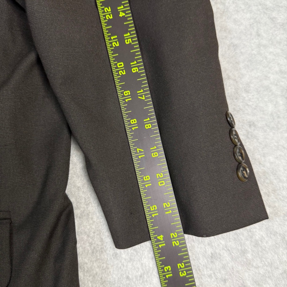 Oak Hill Perfect Fit Mens 54 REG Brown 2 Button Suit Jacket Blazer Stretch Solid - Picture 9 of 16